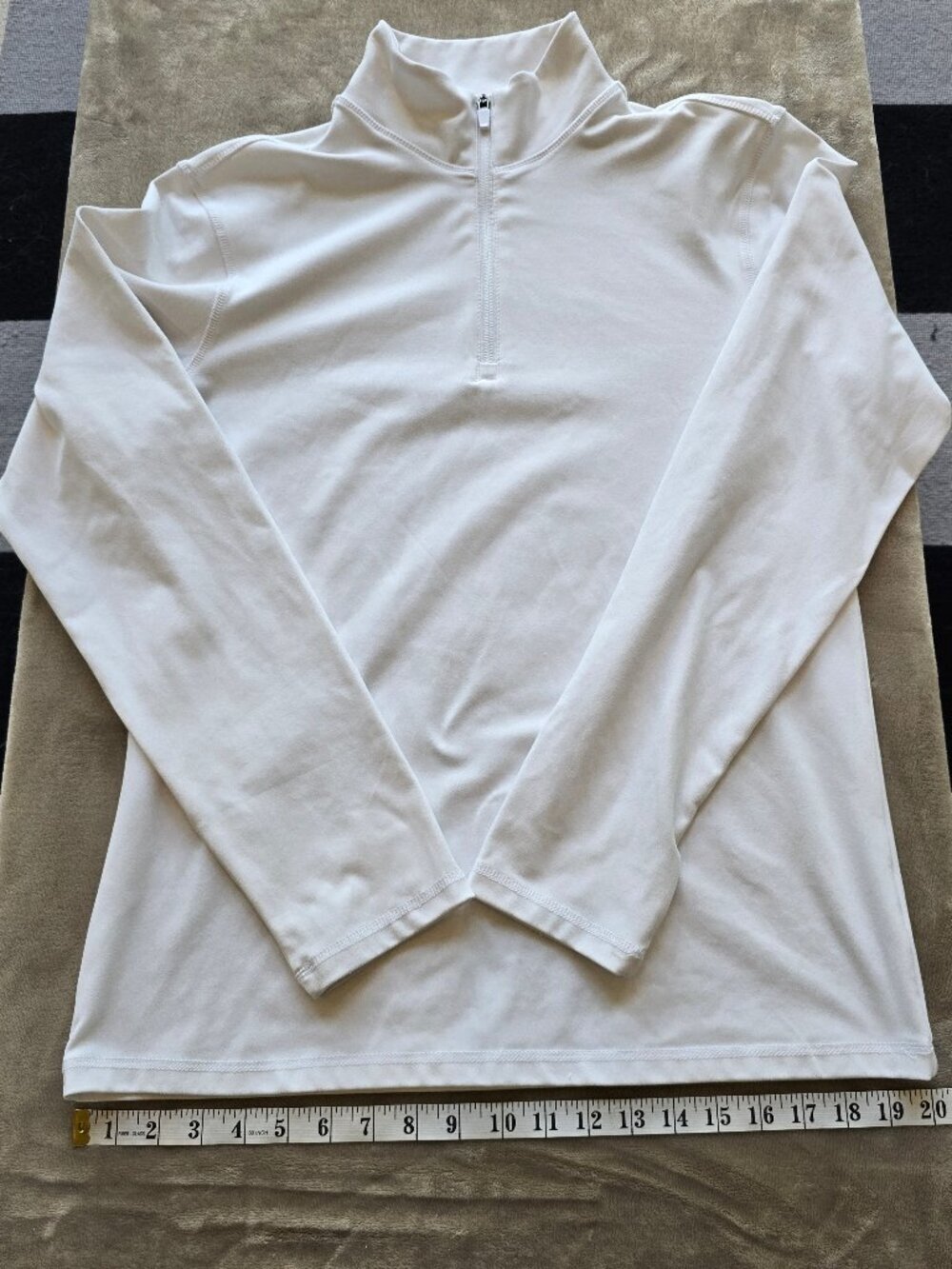 90 degrees by Reflex activewear pullover 1/4 zip white men medium